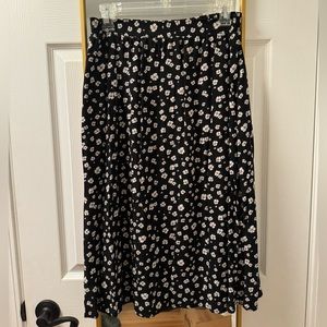 Nine West Floral Midi Skirt